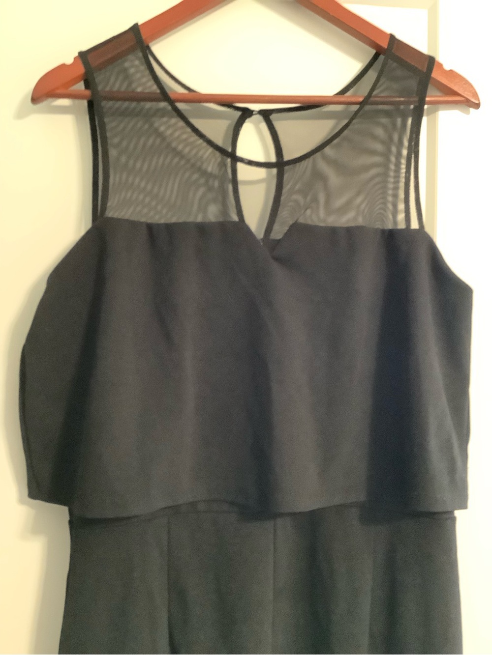Enfocus Studio Black Sleeveless Mesh-Trim Jumpsuit - Picture 4 of 5